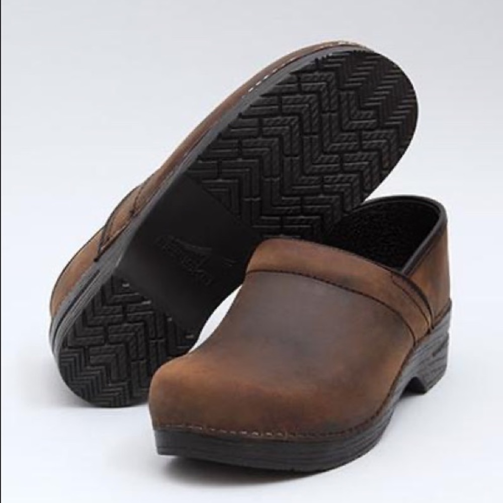 Bjorndals Unisex Brown/Black Leather Top Slip On Clogs Size 10 New with defect. - Picture 2 of 15